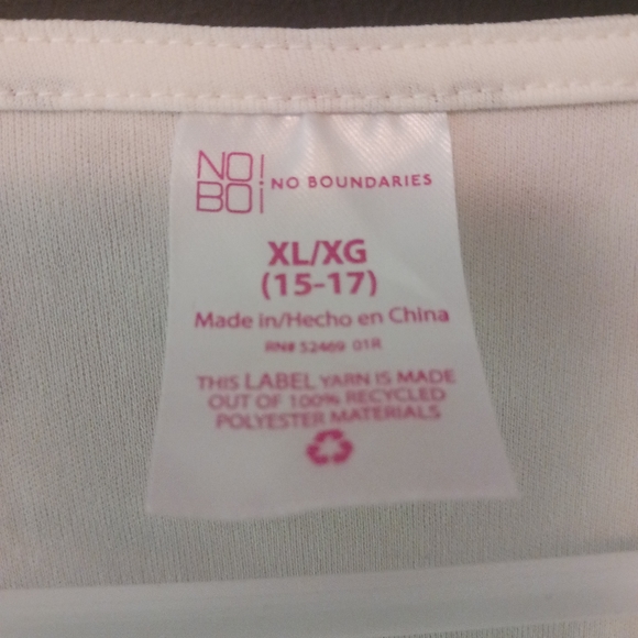 NO BOUNDARIES WOMEN'S XL WHITE AND PINK FLORAL SUMMER SHORT SLEEVE TOP - Picture 4 of 4